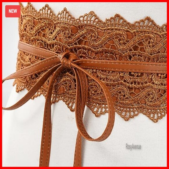 Adjustable Lace-Up Corset Belt Faux Leather Waist Wrap Women\'s Accessory